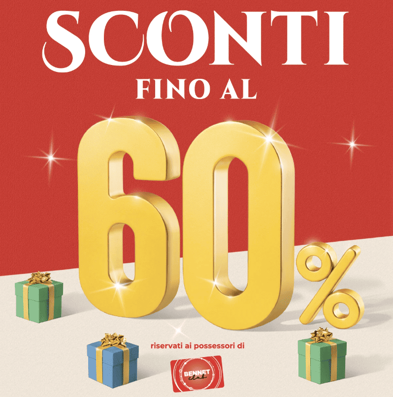 Sconti fino al 60% - Bennet