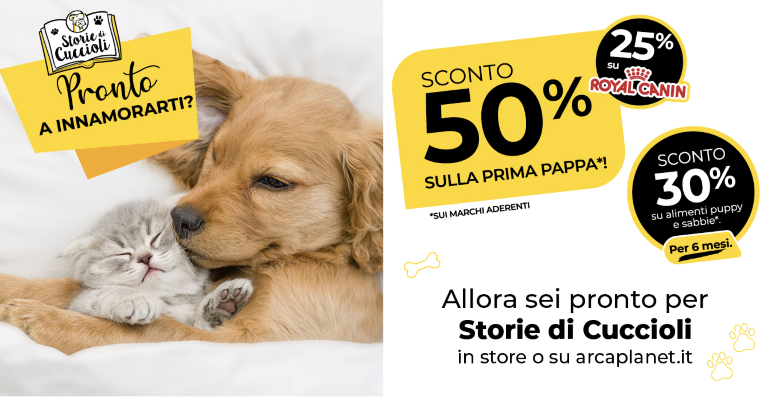 Sconto 50% sulla prima pappa - Arcaplanet