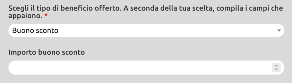 Pubblica offerta tutorial - Beneficio Buono sconto