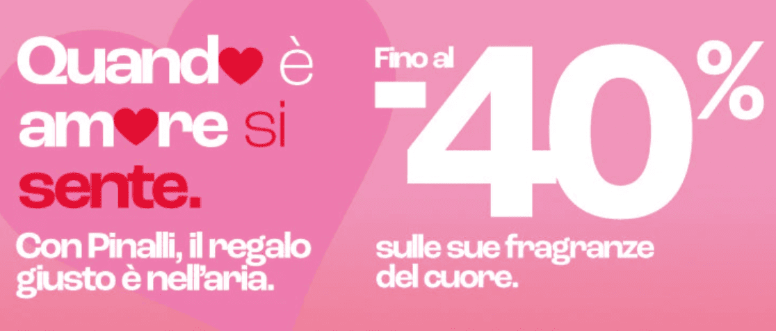 Fino al -40% sulle fragranze del cuore